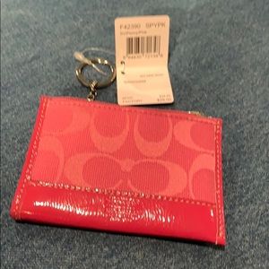 Coach signature Key and Card Holder